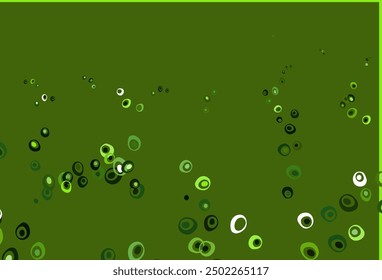 Light Green vector layout with circle shapes. Blurred bubbles on abstract background with colorful gradient. Design for business adverts.