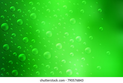Light Green vector layout with circle shapes. Glitter abstract illustration with blurred drops of rain. Completely new template for your brand book.