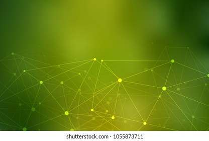 Light Green vector layout with circles, lines. Modern abstract colorful illustration with spheres and lines. Pattern can be used as texture of wallpapers.