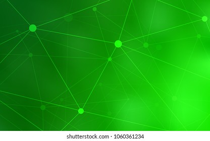 Light Green vector layout with circles, lines. Colorful illustration with circles and lines in futuristic style. Pattern can be used as texture of wallpapers.