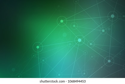 Light Green vector layout with circles, lines. Colorful illustration with circles and lines in futuristic style. Pattern can be used for beautiful websites.