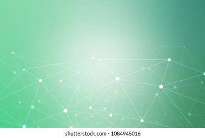 Light Green vector layout with circles, lines. Illustration with set of colorful abstract circles and lines. Pattern can be used for futuristic ad, booklets.