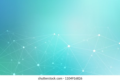 Light Green vector layout with circles, lines. Colorful illustration with circles and lines in futuristic style. Completely new template for your brand book.