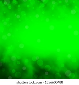 Light Green vector layout with circles. Abstract illustration with colorful spots in nature style. New template for your brand book.