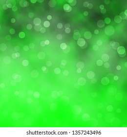 Light Green vector layout with circles. Modern abstract illustration with colorful circle shapes. Pattern for websites, landing pages.