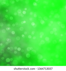 Light Green vector layout with circles. Modern abstract illustration with colorful circle shapes. Design for your commercials.