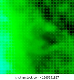 Light Green vector layout with circles. Illustration with set of shining colorful abstract spheres. Design for your commercials.