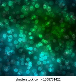 Light Green vector layout with circles. Illustration with set of shining colorful abstract spheres. Design for your commercials.