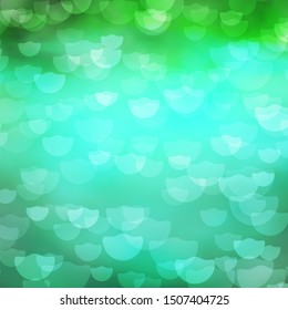 Light Green vector layout with circles. Glitter abstract illustration with colorful drops. Design for your commercials.