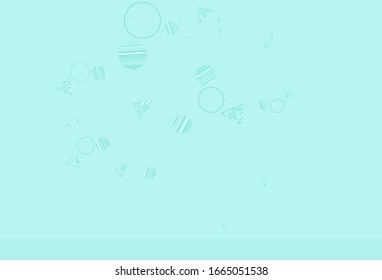 Hellgrüne Vektorillustration mit Kreisen, Linien. Dekoratives Design im abstrakten Stil mit Linien, Punkten. Bestes Design für Poster, Banner.