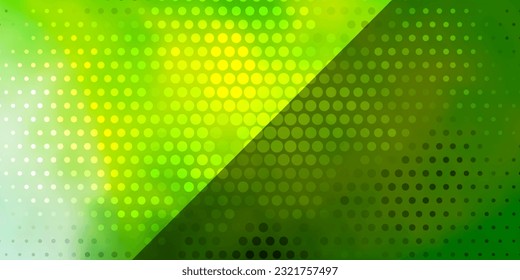 Light Green vector layout with circles. Abstract colorful disks on simple gradient background. Pattern for business ads.