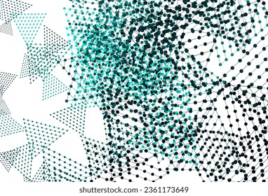 Light Green vector layout with circles, lines. Illustration with set of colorful circles, triangles. Pattern for websites.