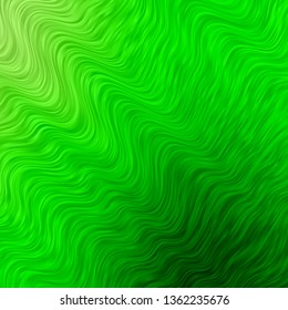 Light Green vector layout with circular arc. Colorful illustration in circular style with lines. Smart design for your promotions.