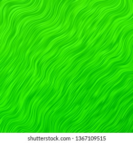 Light Green vector layout with circular arc. Colorful illustration with curved lines. Pattern for commercials, ads.