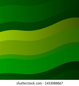 Light Green vector layout with circular arc. Abstract illustration with bandy gradient lines. Design for your business promotion.