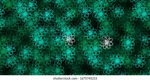Light Green vector layout with circular arc. Colorful illustration, which consists of curves. Pattern for ads, commercials.