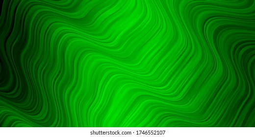 Light Green vector layout with circular arc. Colorful abstract illustration with gradient curves. Design for your business promotion.