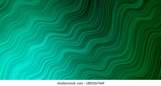 Light Green vector layout with circular arc. Bright illustration with gradient circular arcs. Best design for your posters, banners.