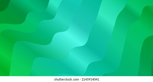 Light Green vector layout with circular arc. Abstract illustration with bandy gradient lines. Pattern for ads, commercials.