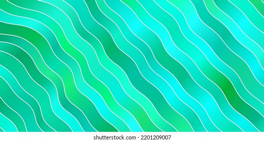 Light Green vector layout with circular arc. Colorful illustration in abstract style with bent lines. Pattern for websites, landing pages.