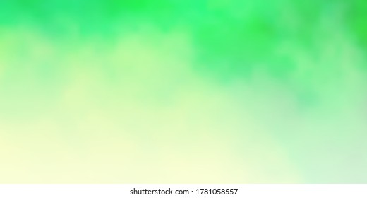 Light Green vector layout with cloudscape. Illustration in abstract style with gradient clouds. Beautiful layout for uidesign.