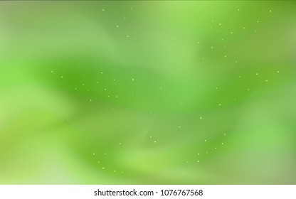 Light Green vector layout with cosmic stars. Space stars on blurred abstract background with gradient. Smart design for your business advert.