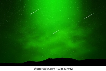 Light Green vector layout with cosmic stars. Modern abstract illustration with Big Dipper stars. Smart design for your business advert.