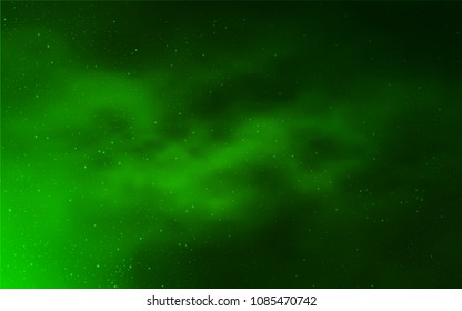 Light Green vector layout with cosmic stars. Blurred decorative design in simple style with galaxy stars. Best design for your ad, poster, banner.