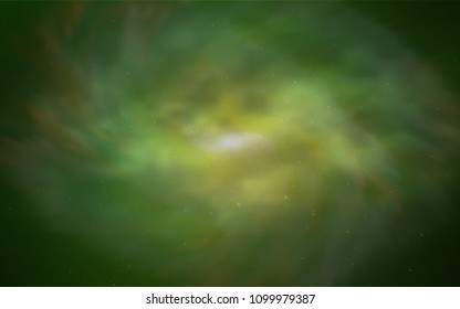 Light Green vector layout with cosmic stars. Blurred decorative design in simple style with galaxy stars. Best design for your ad, poster, banner.