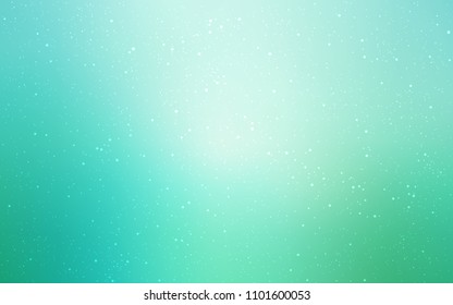 Light Green vector layout with cosmic stars. Glitter abstract illustration with colorful cosmic stars. Pattern for futuristic ad, booklets.