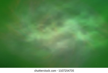 Light Green vector layout with cosmic stars. Space stars on blurred abstract background with gradient. Pattern for astronomy websites.