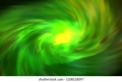 Light Green vector layout with cosmic stars. Shining illustration with sky stars on abstract template. Template for cosmic backgrounds.