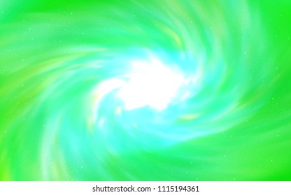 Light Green vector layout with cosmic stars. Glitter abstract illustration with colorful cosmic stars. Smart design for your business advert.