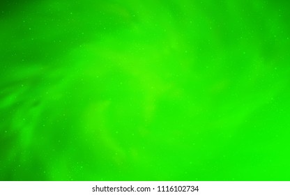 Light Green vector layout with cosmic stars. Shining illustration with sky stars on abstract template. Best design for your ad, poster, banner.