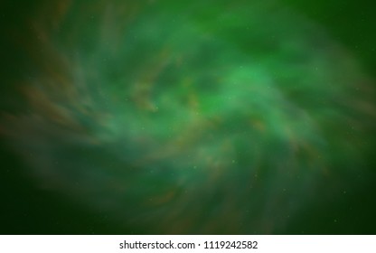 Light Green vector layout with cosmic stars. Blurred decorative design in simple style with galaxy stars. Smart design for your business advert.