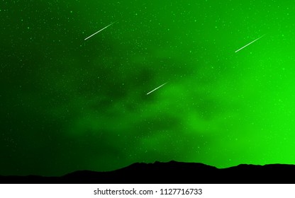Light Green vector layout with cosmic stars. Shining illustration with sky stars on abstract template. Best design for your ad, poster, banner.