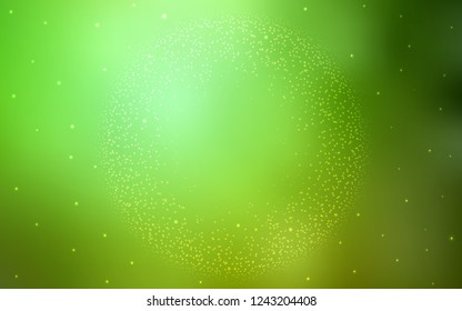 Light Green vector layout with cosmic stars. Space stars on blurred abstract background with gradient. Template for cosmic backgrounds.
