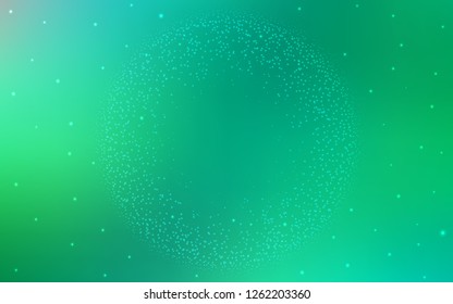 Light Green vector layout with cosmic stars. Modern abstract illustration with Big Dipper stars. Pattern for astronomy websites.