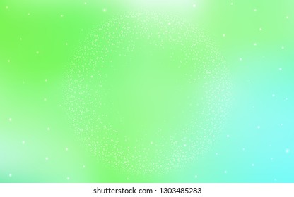 Light Green vector layout with cosmic stars. Modern abstract illustration with Big Dipper stars. Template for cosmic backgrounds.