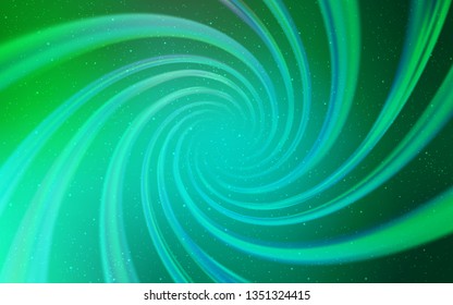 Light Green vector layout with cosmic stars. Glitter abstract illustration with colorful cosmic stars. Pattern for futuristic ad, booklets.
