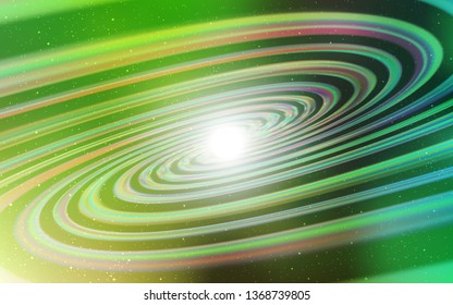 Light Green vector layout with cosmic stars. Glitter abstract illustration with colorful cosmic stars. Pattern for astronomy websites.