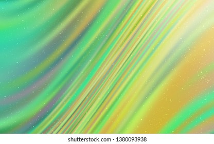 Light Green vector layout with cosmic stars. Shining colored illustration with bright astronomical stars. Pattern for astronomy websites.