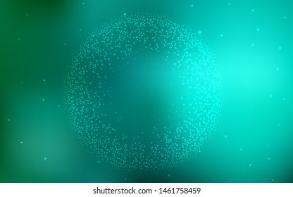 Light Green vector layout with cosmic stars. Shining illustration with sky stars on abstract template. Pattern for astronomy websites.