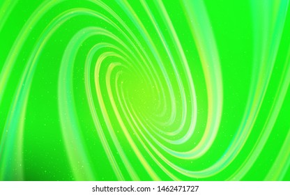 Light Green vector layout with cosmic stars. Shining illustration with sky stars on abstract template. Pattern for futuristic ad, booklets.