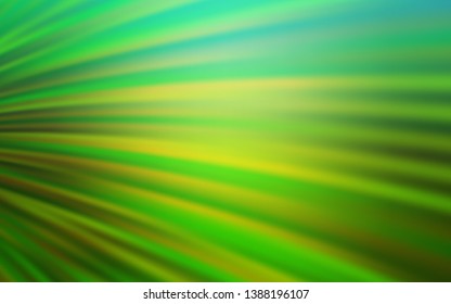 Light Green vector layout with curved lines. Geometric illustration in abstract style with gradient.  Brand new design for your ads, poster, banner.