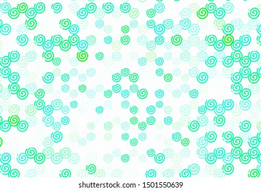Light Green vector layout with curved lines. Modern gradient abstract illustration with bandy lines. New composition for your brand book.