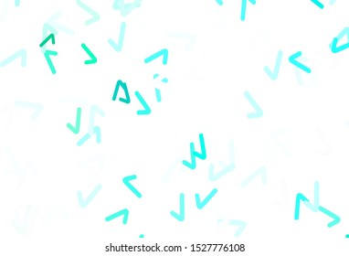 Light Green vector layout with curved lines. Colorful abstract illustration with gradient lines. Colorful wave pattern for your design.