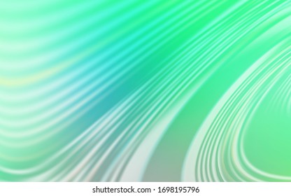 Light Green vector layout with curved lines. Colorful illustration in abstract style with gradient. The best colorful design for your business.