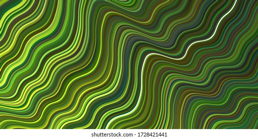 Light Green vector layout with curved lines. Colorful illustration in abstract style with gradient. Elegant pattern for a brand book.