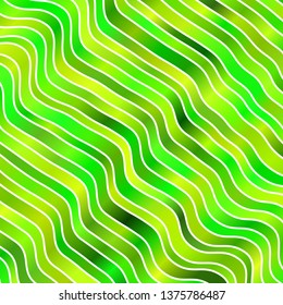 Light Green vector layout with curves. Brand new colorful illustration with bent lines. Pattern for ads, commercials.